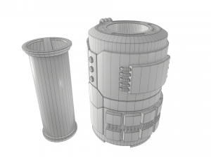 sci-fi container Modèle 3D