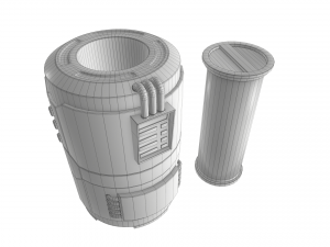 sci-fi container Modèle 3D