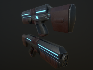 sci-fi rifle Modelo 3D