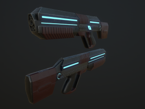 sci-fi rifle Modelo 3D
