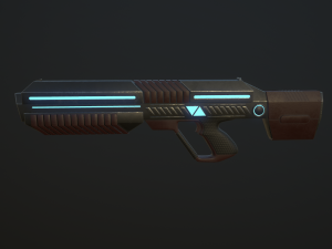 sci-fi rifle Modelo 3D