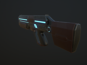 sci-fi rifle Modelo 3D