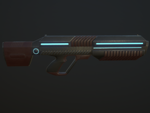 sci-fi rifle Modelo 3D