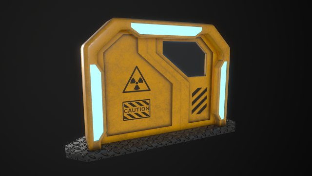 sci-fi door 3D Model .c4d .max .obj .3ds .fbx .stl .blend 