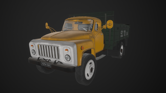 old truck haz-52 Modello 3D .c4d .max .obj .3ds .fbx .stl .blend 