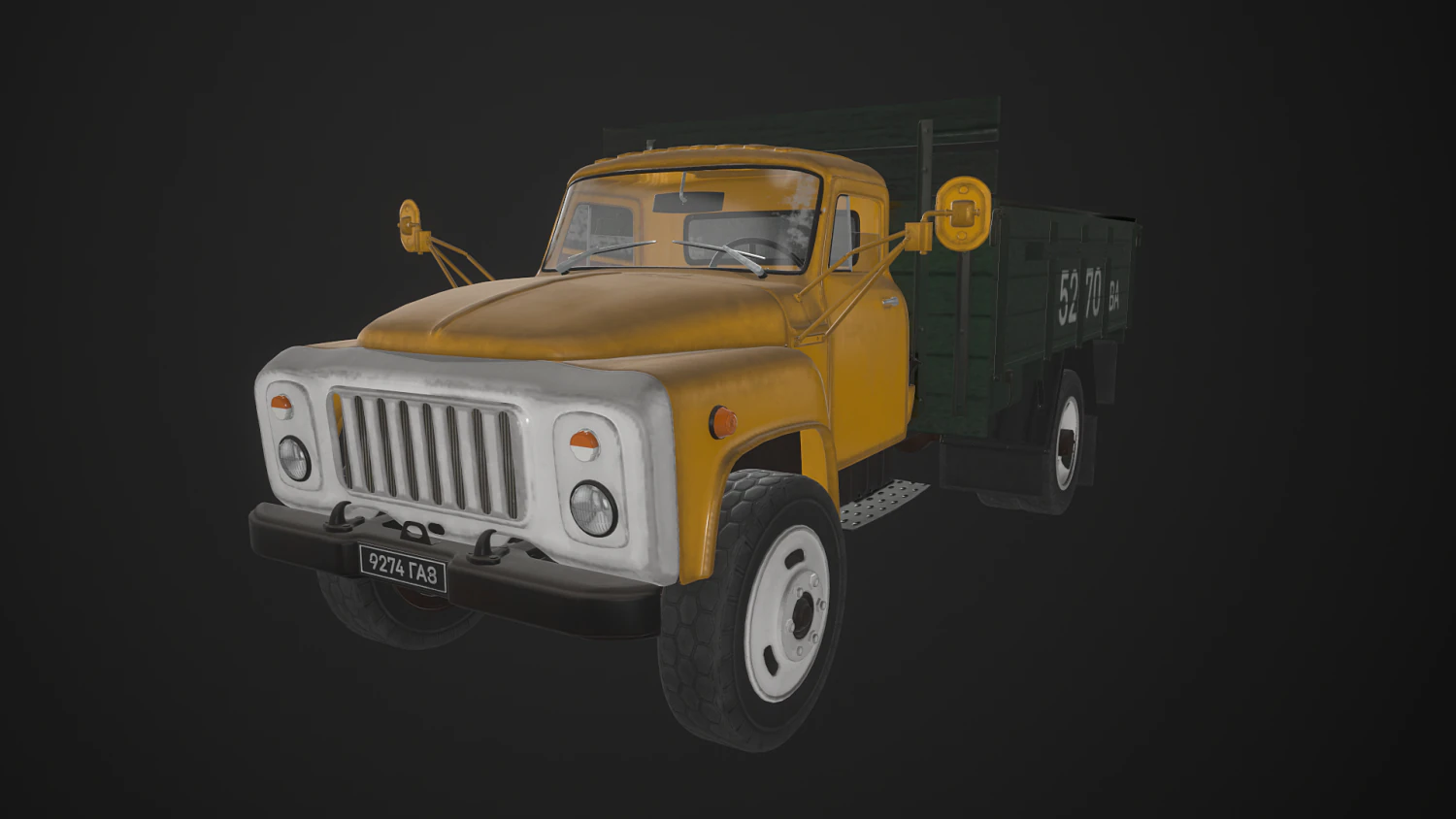 old truck haz-52 3D Model .c4d .max .obj .3ds .fbx .stl .blend