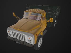 old truck haz-52 Modello 3D