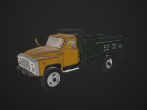 old truck haz-52 Modello 3D