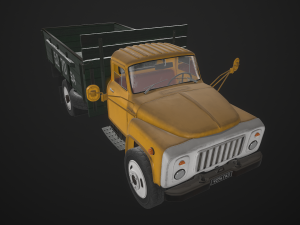 old truck haz-52 Modello 3D