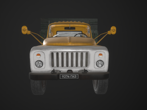 old truck haz-52 Modello 3D