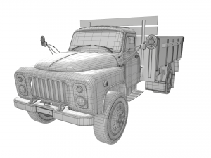 old truck haz-52 Modello 3D