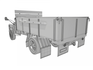 old truck haz-52 Modello 3D