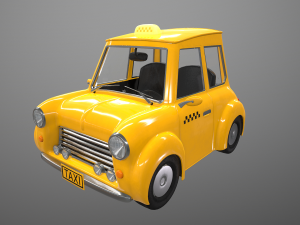 mini taxi car 3D 模型
