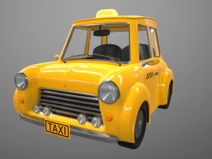 mini taxi car 3D Model