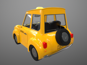 mini taxi car Modelo 3D