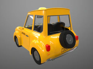 mini taxi car 3D Model