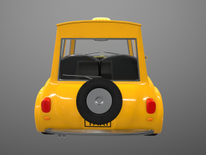 mini taxi car Modelo 3D