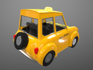mini taxi car Modelo 3D