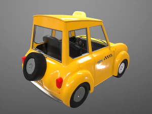 mini taxi car 3D Model