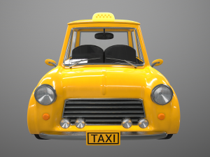 mini taxi car Modelo 3D