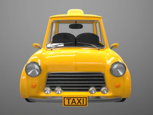 mini taxi car 3D Model