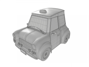 mini taxi car Modelo 3D