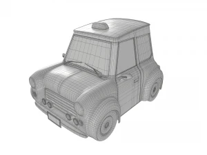 mini taxi car 3D Model