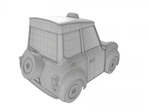 mini taxi car 3D Model