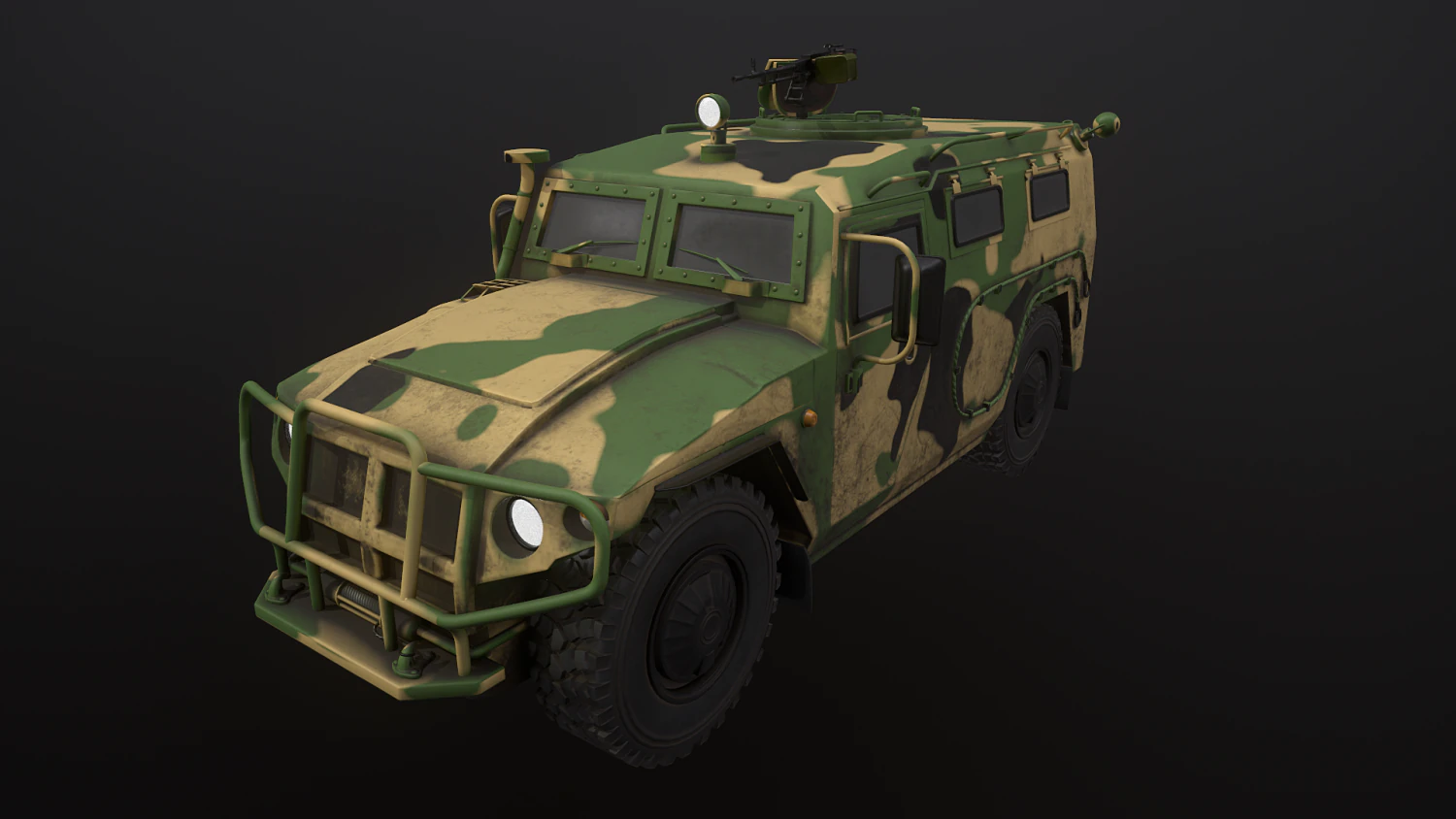 gaz tiger 2330 car 3D Model .c4d .max .obj .3ds .fbx .stl .blend 