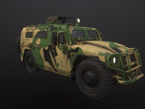 gaz tiger 2330 car Model 3D