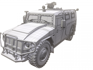 gaz tiger 2330 car Model 3D