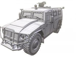 gaz tiger 2330 car 3D Model