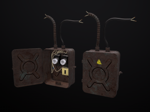 old electrical panel Modèle 3D