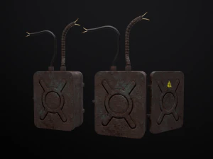 old electrical panel 3D Model