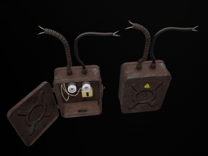 old electrical panel 3D Modell