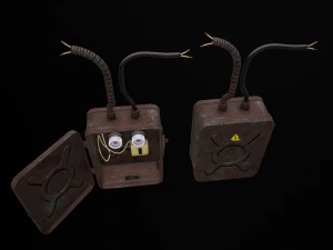 old electrical panel 3D Model