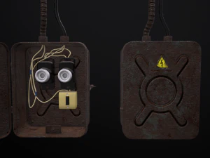 old electrical panel 3D Model