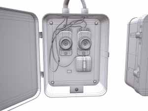 old electrical panel 3D Modell