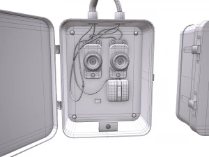 old electrical panel 3D Model