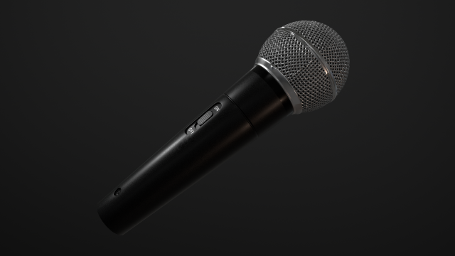 microphone 3D 模型 .c4d .max .obj .3ds .fbx .stl .blend 