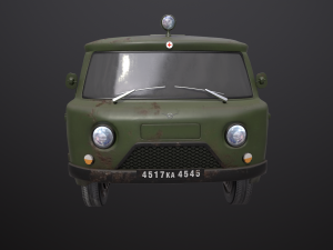 old uaz 452 2206 sanitary Model 3D