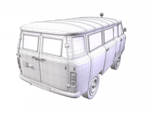 old uaz 452 2206 sanitary Model 3D