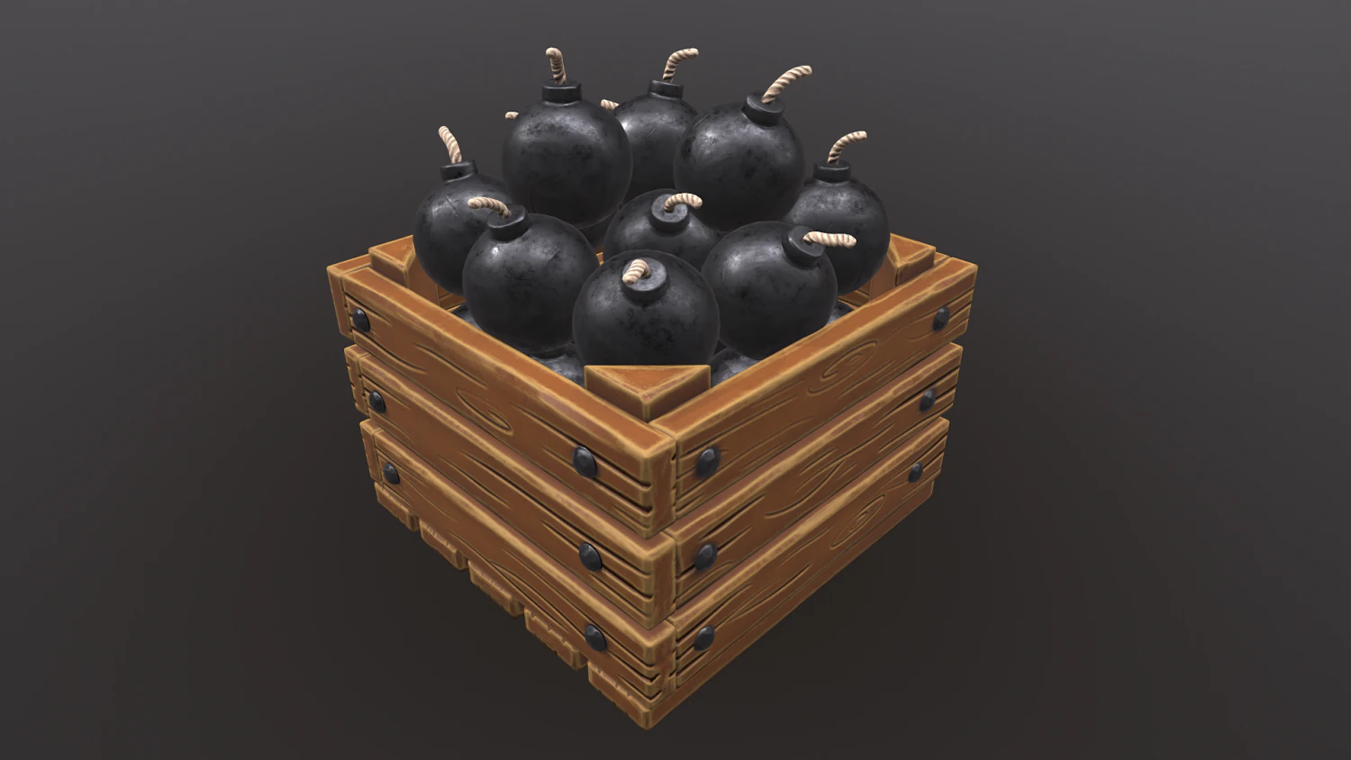 bomb box 3D Model .c4d .max .obj .3ds .fbx .stl .blend