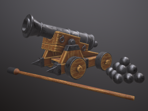 cannon 3D 模型