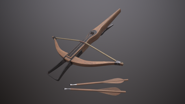 crossbow 3D Модель .c4d .max .obj .3ds .fbx .stl .blend 