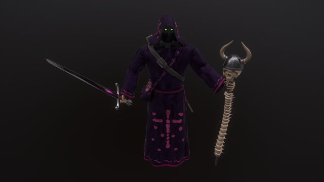 necromancer Model 3D .c4d .max .obj .3ds .fbx .stl .blend 
