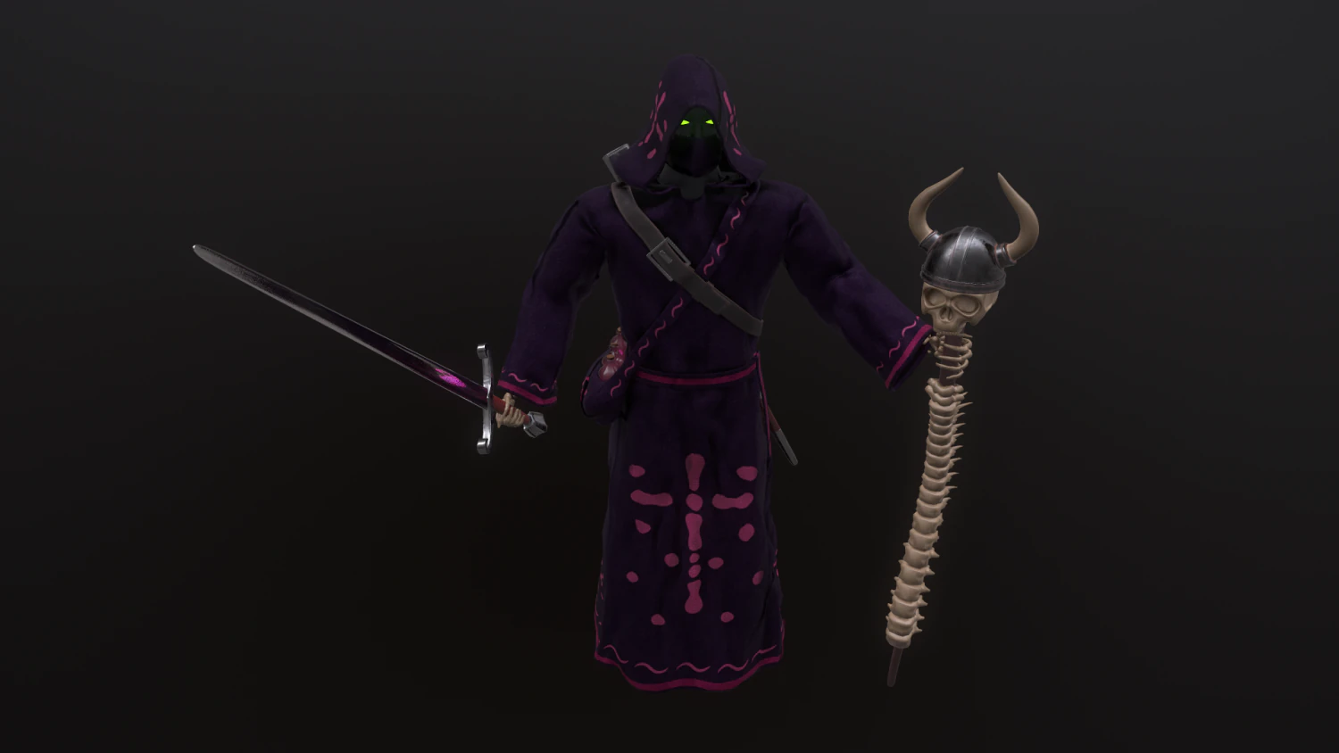 ネクロマンサー 3Dモデル .c4d .max .obj .3ds .fbx .stl .blend 