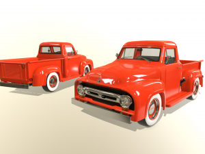 pickup truck red 3D Модель