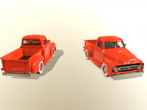 pickup truck red 3D Model
