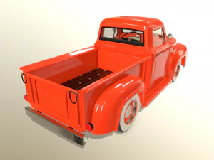 pickup truck red 3D Model